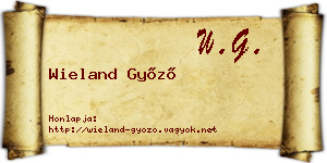 Wieland Győző névjegykártya